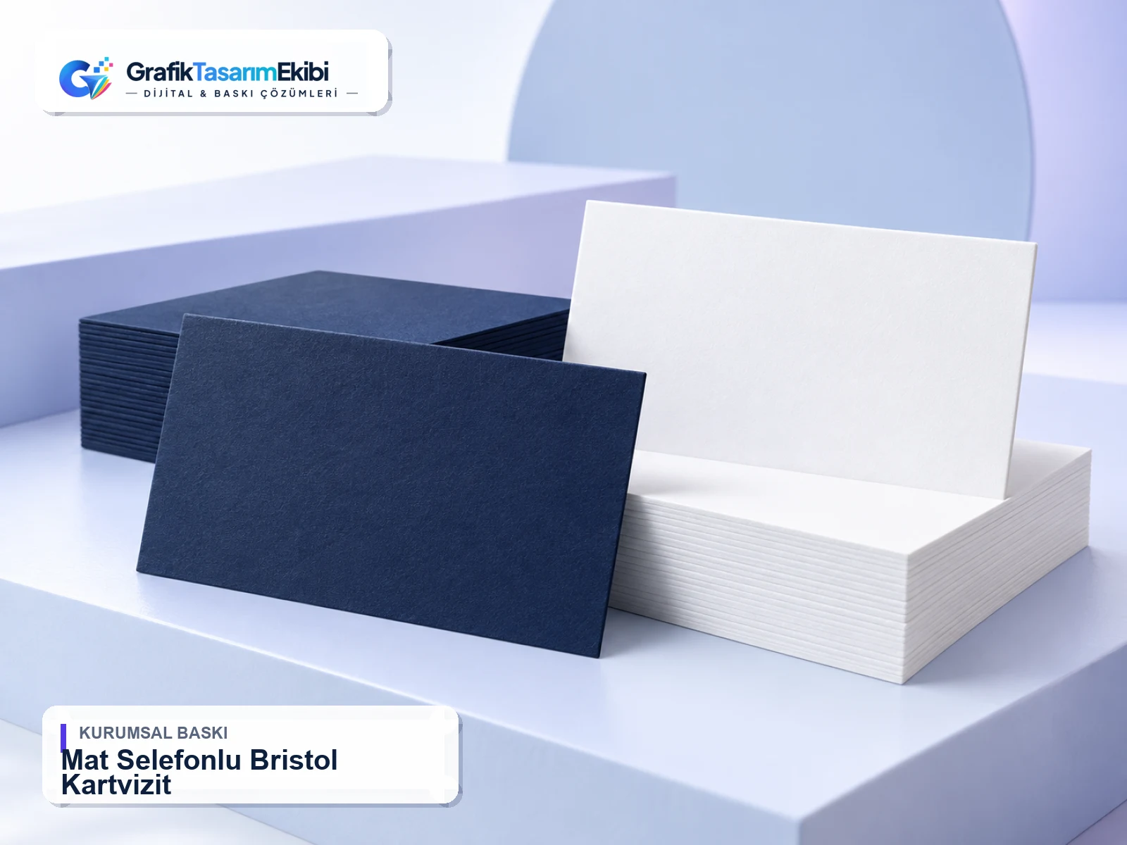 Mat Selefonlu Bristol Kartvizit baskı ürünü | GrafikTasarımEkibi