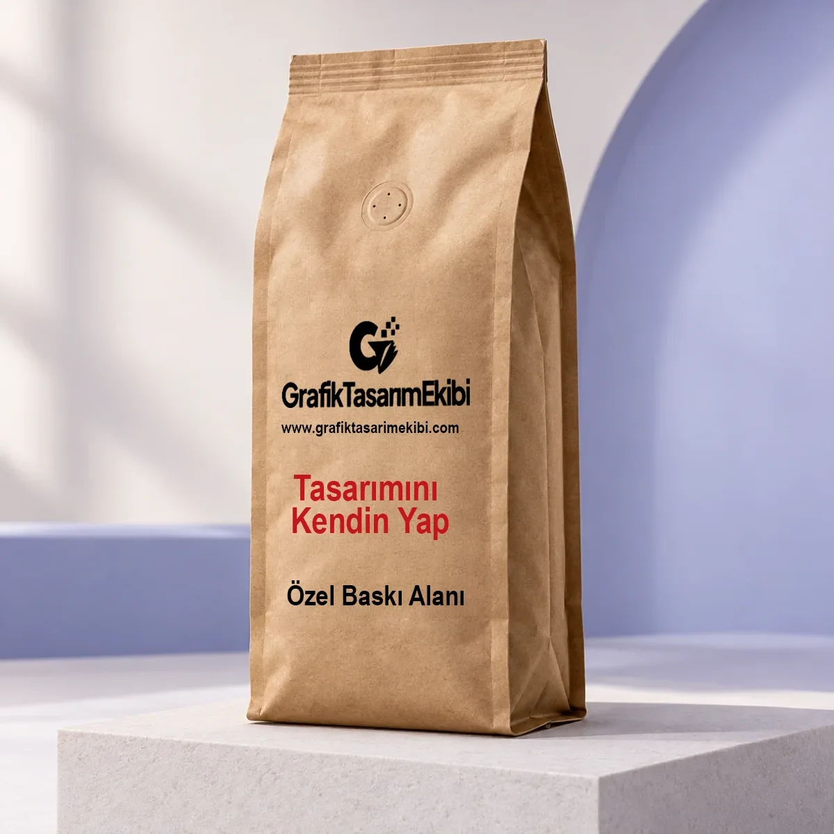 Yan Körüklü Kahve Poşetleri baskı ürünü | GrafikTasarımEkibi