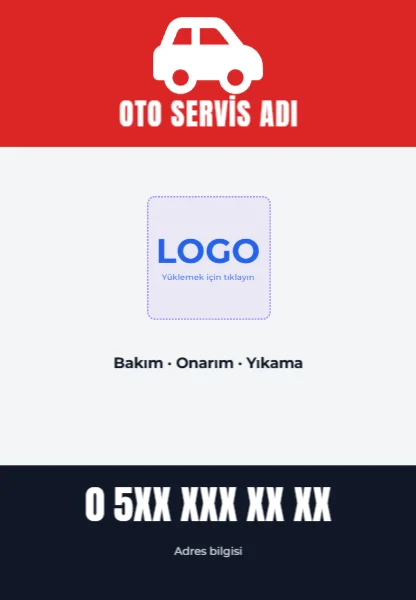 Oto Servis Paspası — Oto Paspas şablonu