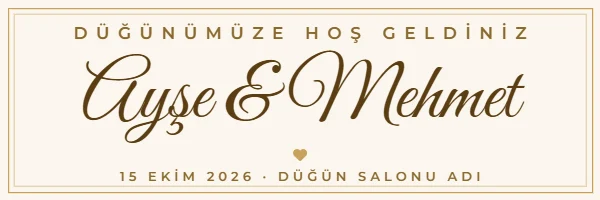 Düğün Hoş Geldiniz — Branda Afiş & Pankart şablonu