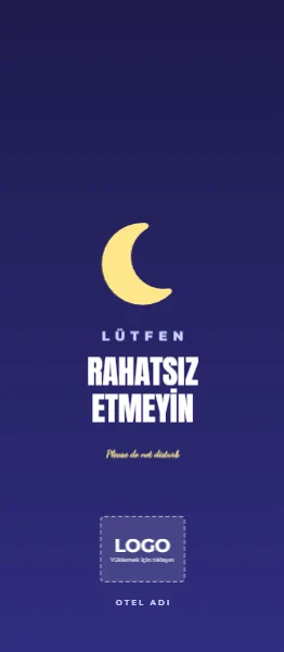 Rahatsız Etmeyin Askısı — Kapı Askısı Broşür şablonu