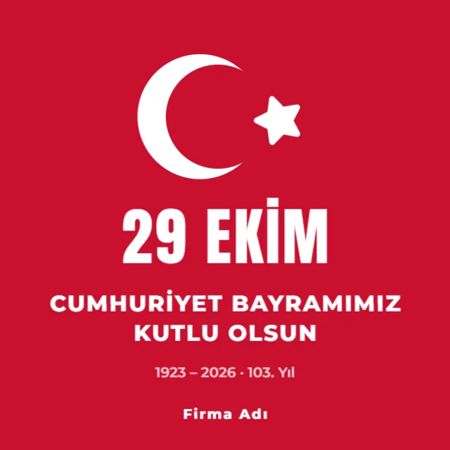29 Ekim Cumhuriyet Bayramı — Instagram Gönderi şablonu