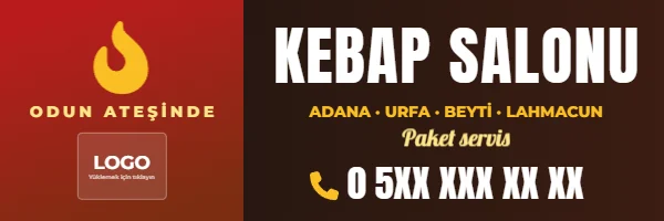 Kebap Salonu Pankartı — Branda Afiş & Pankart şablonu