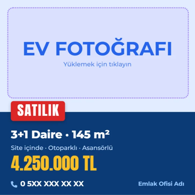 Satılık Daire — Instagram Gönderi şablonu