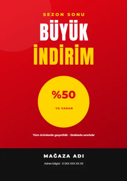 Büyük İndirim (A5) — Broşür şablonu