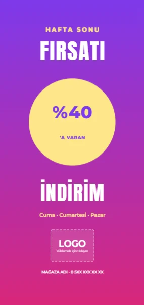 Hafta Sonu Kampanyası (A7) — Broşür şablonu