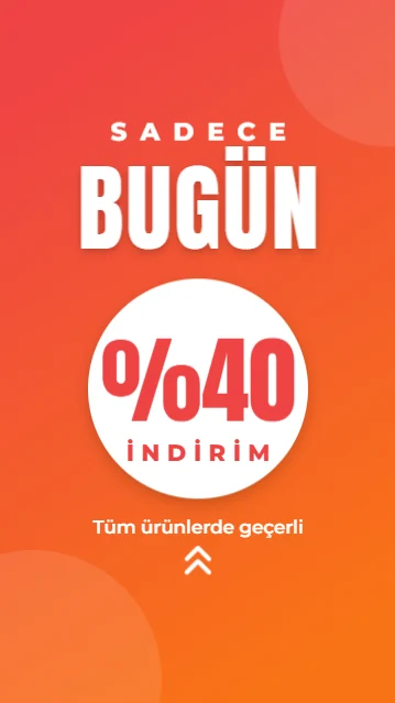 Hikâye · Sadece Bugün İndirim — Hikâye & Reels şablonu