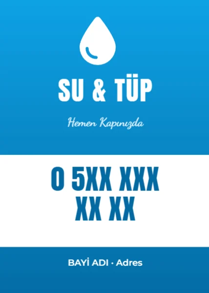 Su & Tüp Bayi Magneti — Magnet şablonu