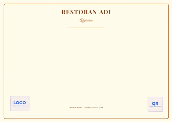 Restoran Klasik — Amerikan Servis şablonu