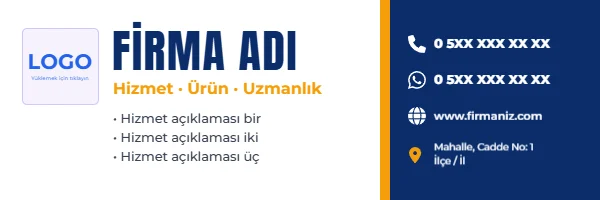 Firma Pankartı — Branda Afiş & Pankart şablonu