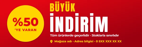 Büyük İndirim — Branda Afiş & Pankart şablonu