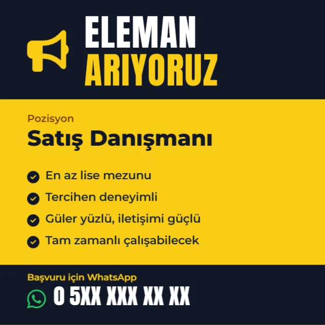 Eleman Arıyoruz — Instagram Gönderi şablonu
