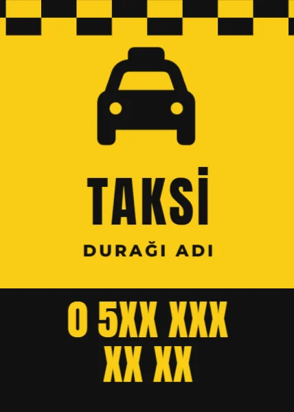Taksi Durağı Magneti — Magnet şablonu