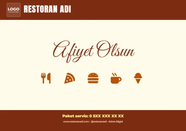 Restoran Amerikan Servis — Amerikan Servis şablonu