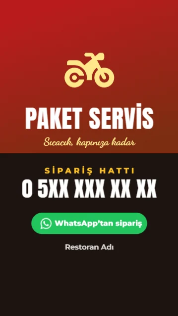 Hikâye · Paket Servis — Hikâye & Reels şablonu