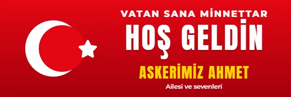 Hoş Geldin Asker — Branda Afiş & Pankart şablonu